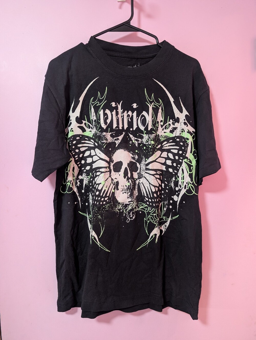 Vitriol Butterfly Skull Graphic T-Shirt
